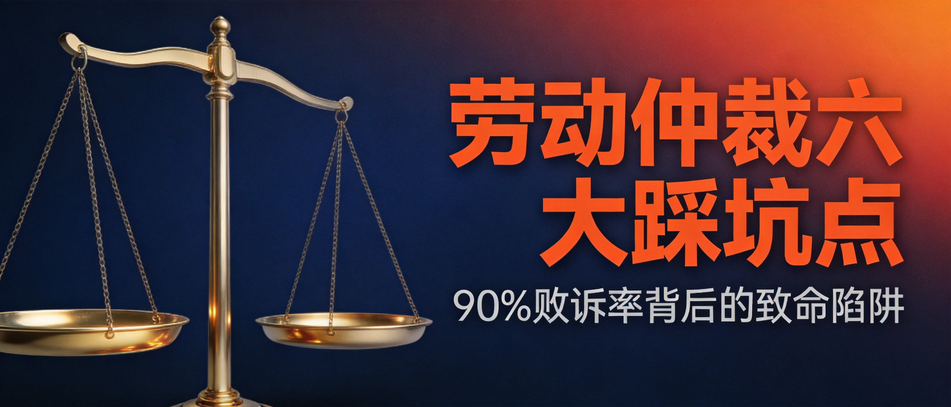 劳动仲裁90%败诉？六大踩坑点，踩中一个全盘皆输